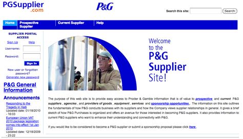 procter and gamble supplier portal|procter & gamble official site.